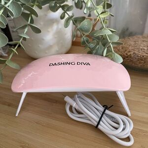Dashing Diva Pink LED Mini Nail Lamp for Gel Polish Travel Size USB Curing Light